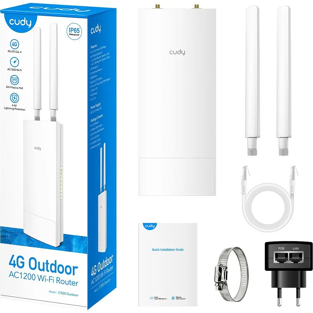 Бездротовий маршрутизатор (роутер) Cudy LT500 Outdoor 4G [121811] - фото 5