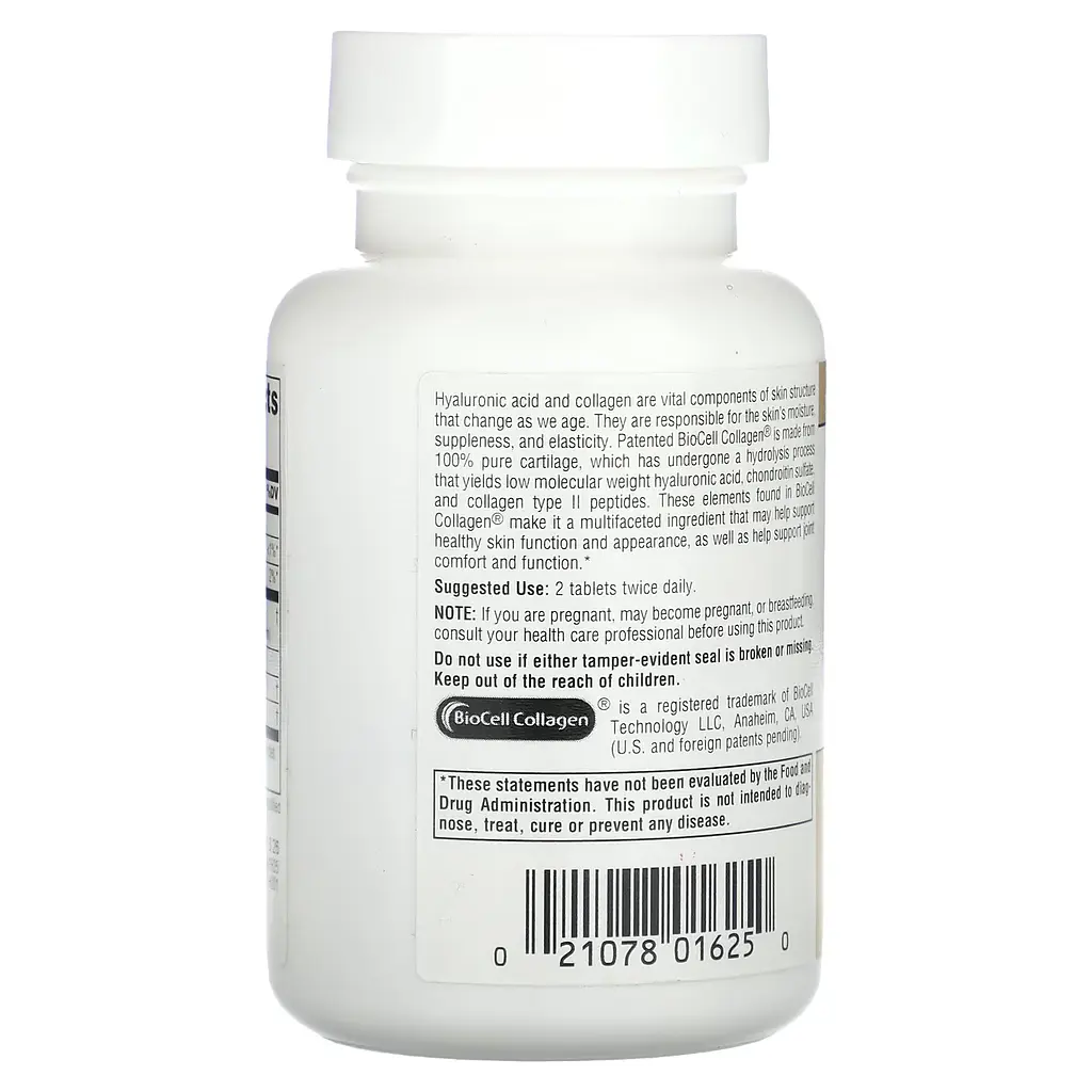 Натуральна добавка Source Naturals Skin Eternal Гіалуронова Кислота 50 мг 60 таблеток - фото 6