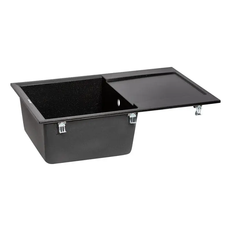 Кухонна мийка Lidz 790x495/230 BLM-14 (LIDZBLM14790495230), Чорний - фото 4