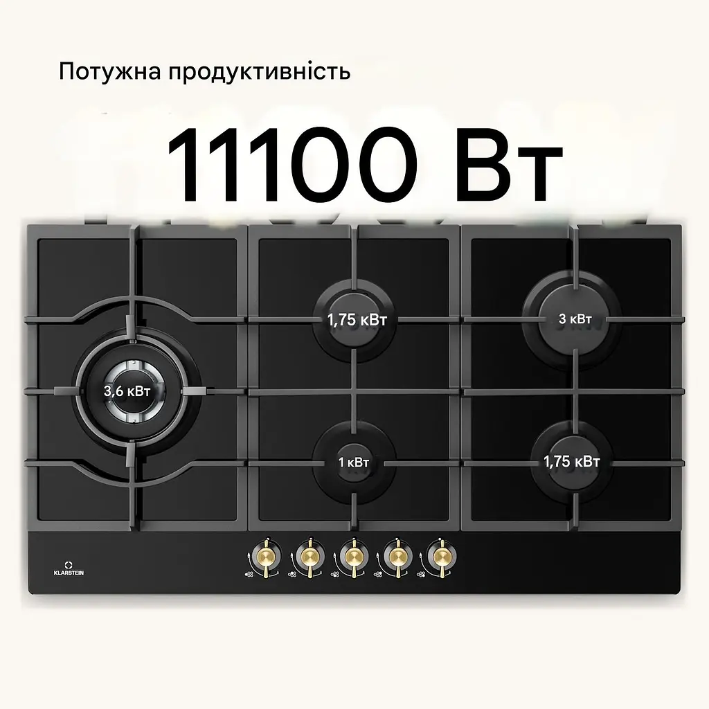 Газовая плита Klarstein Victoria Chef 90 (10045673) - фото 6