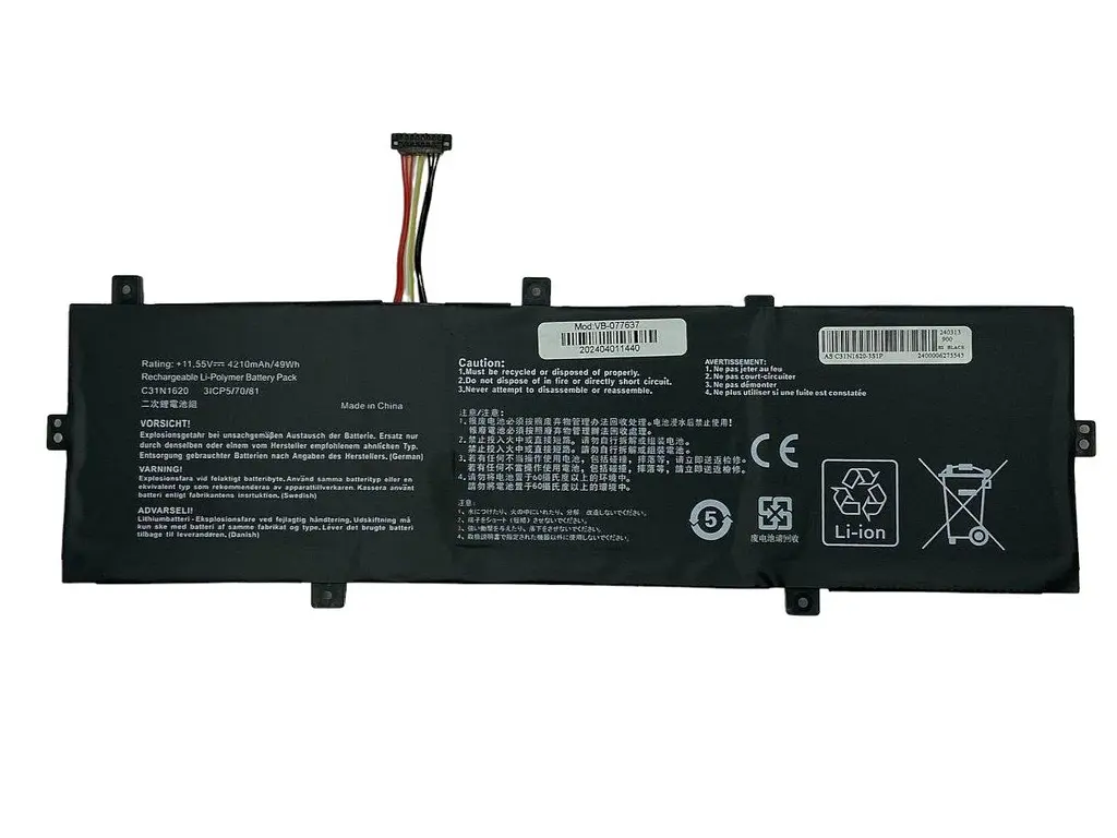 Акумулятор для ноутбука Asus C31N1620 UX430 11.55V Black 3400 mAh - фото 2