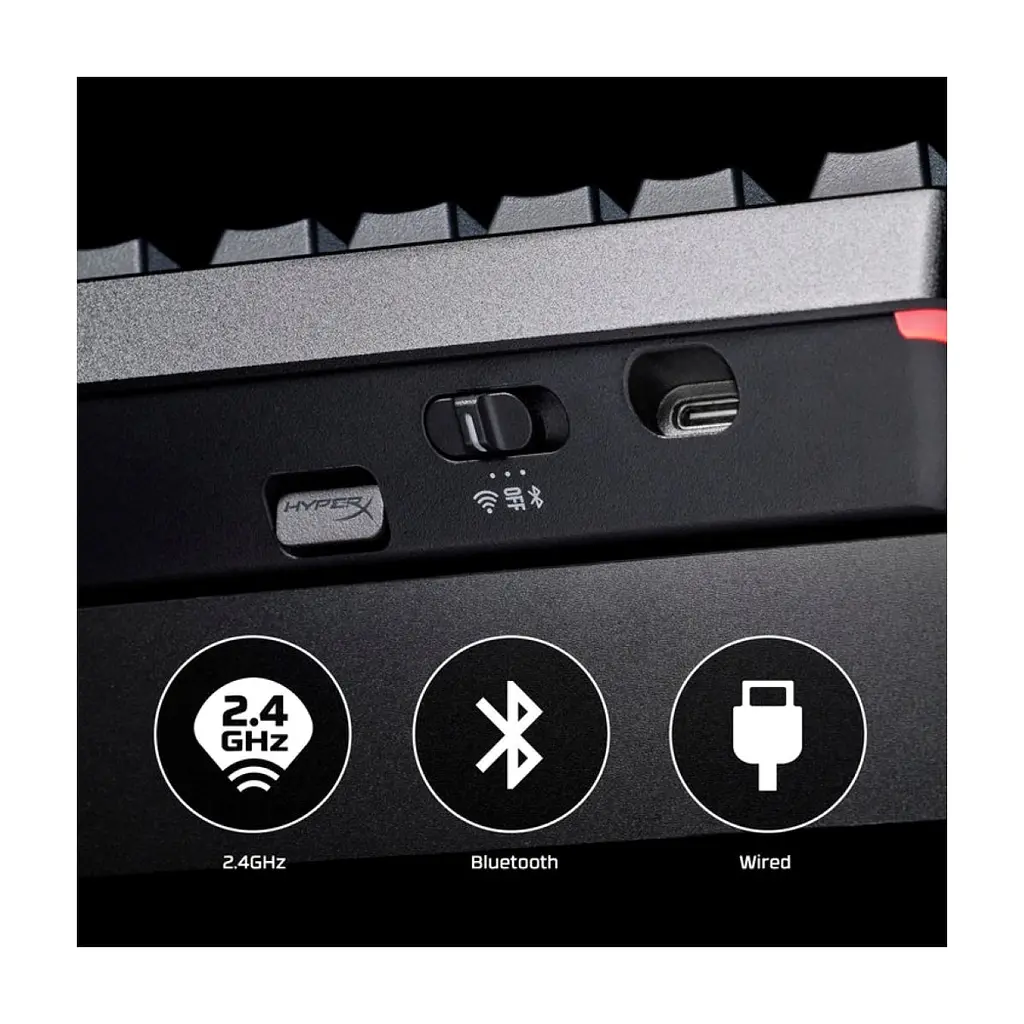 Клавіатура HyperX Alloy Rise 75 PBT HX Red Wireless UA Black (91Y91AA) - фото 7