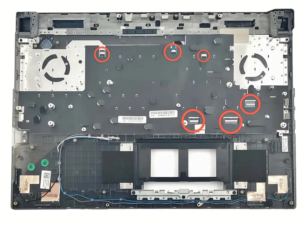 Топкейс ноутбука / верхня панель та клавіатура для ноутбука Asus ROG Strix Scar 17 G733QS (90NR0591-R31UA0) Оригінал від Asus, Верхня панель клавіатури - фото 2