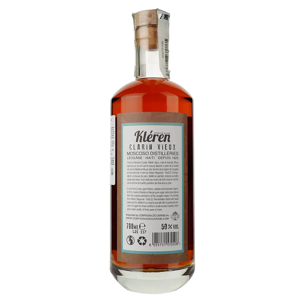 Ром Kleren Barrique Vieux, 50%, 0,7 л - фото 3