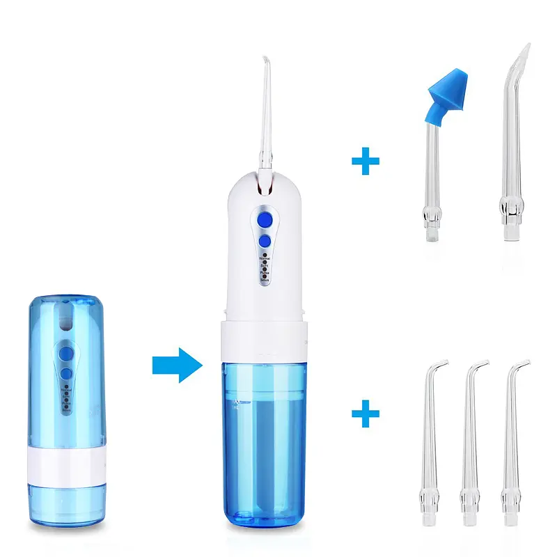 Ірригатор портативний для догляду за порожниною рота Power Floss PR40V original Блакитний - фото 7