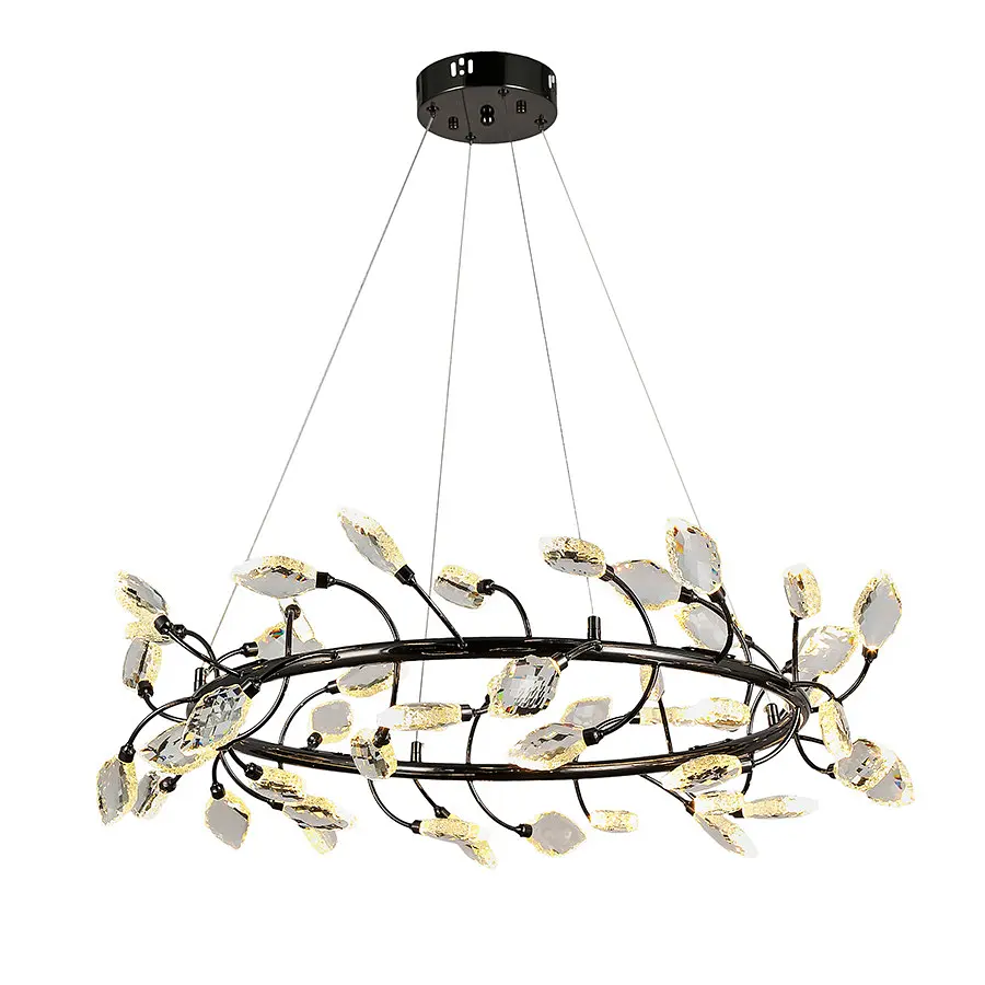 Люстра LED Levistella 7989300-48 led (800) PLBK, 32W, чорний акрил, регульована температура світла, сучасний стиль для дому - фото 2