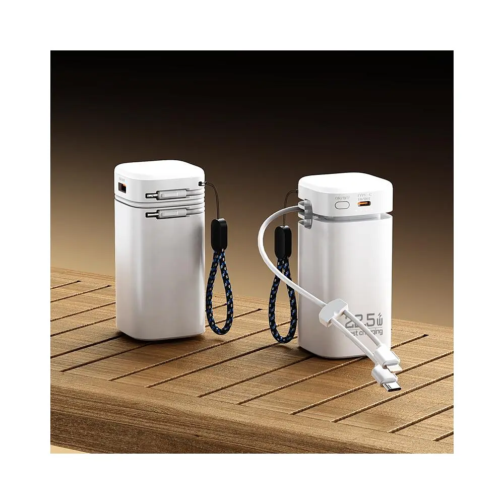 Павербанк ATRIA White 20 000 mAh / 22.5 Вт (WPD-69) - фото 3
