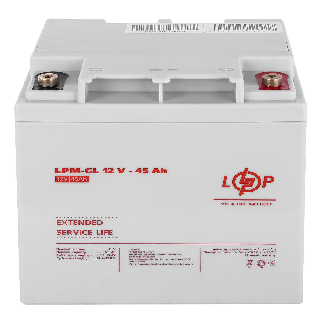 Аккумулятор гелевой LPM-GL 12V - 45 Ah - фото 3