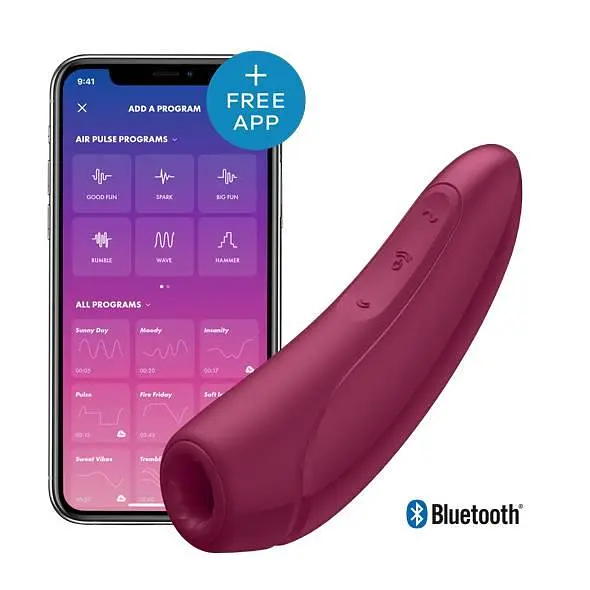 Ваакумный стимулятор клитора Satisfyer Curvy 1+ красный - фото 6