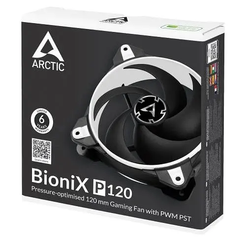 Вентилятор 120 мм, BioniX P120, Black/White, 120х120х27 мм Arctic teh0028701 - фото 3