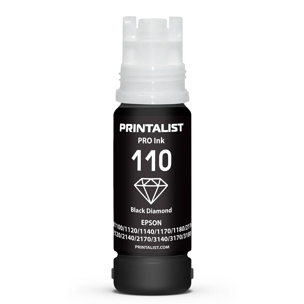 Чорнило PRINTALIST E110 для Epson M1100/M1120 70г Black Pigment пігментне (PL110BP) - фото 3