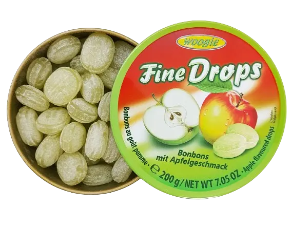 Льодяники Woogie Fine Drops зі смаком яблука 200г - фото 2