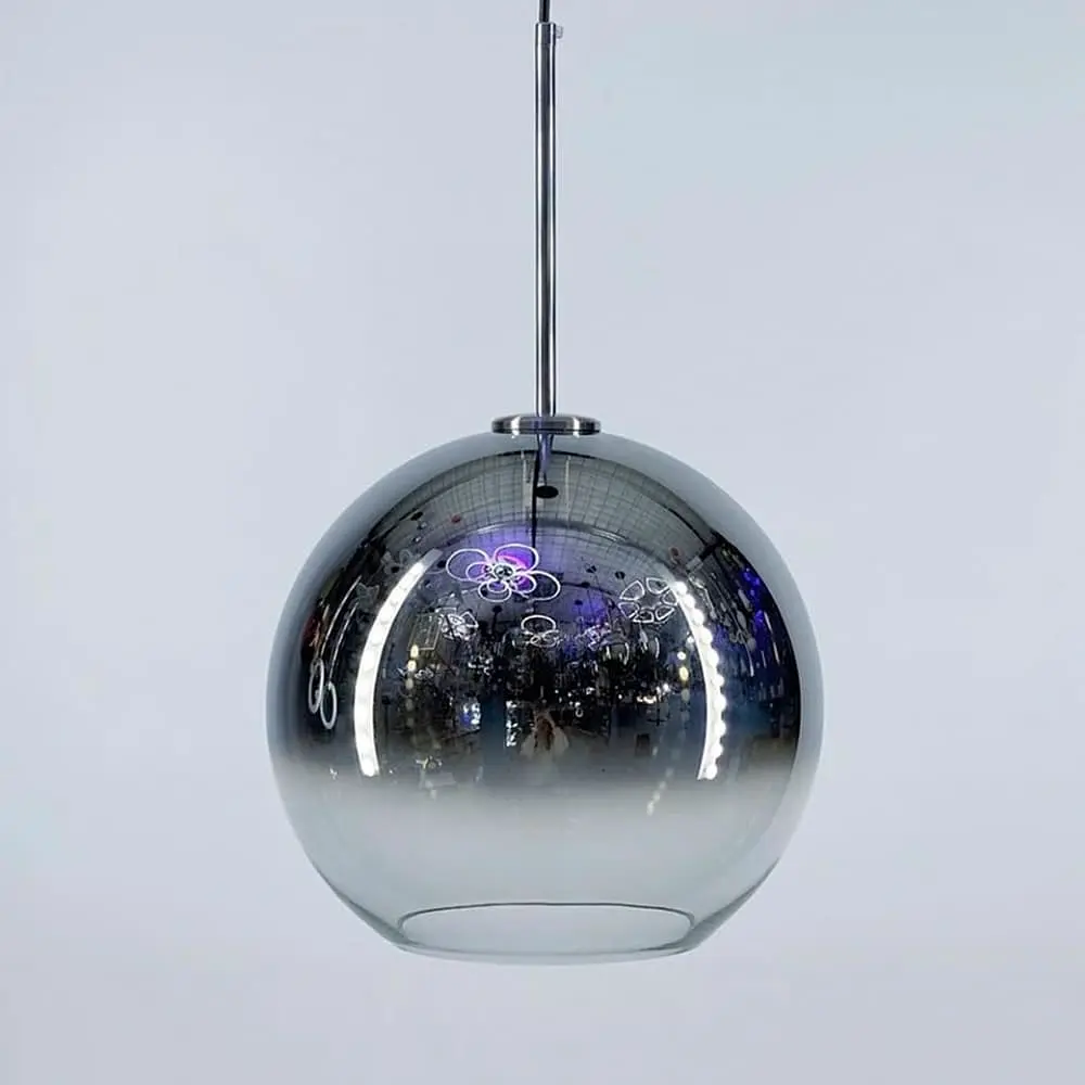 Підвіс з глянцевим плафоном з хромованим напиленням Ø 30 см | Line F | Арт. 0511/1 L (chrome) (d 300) - фото 2