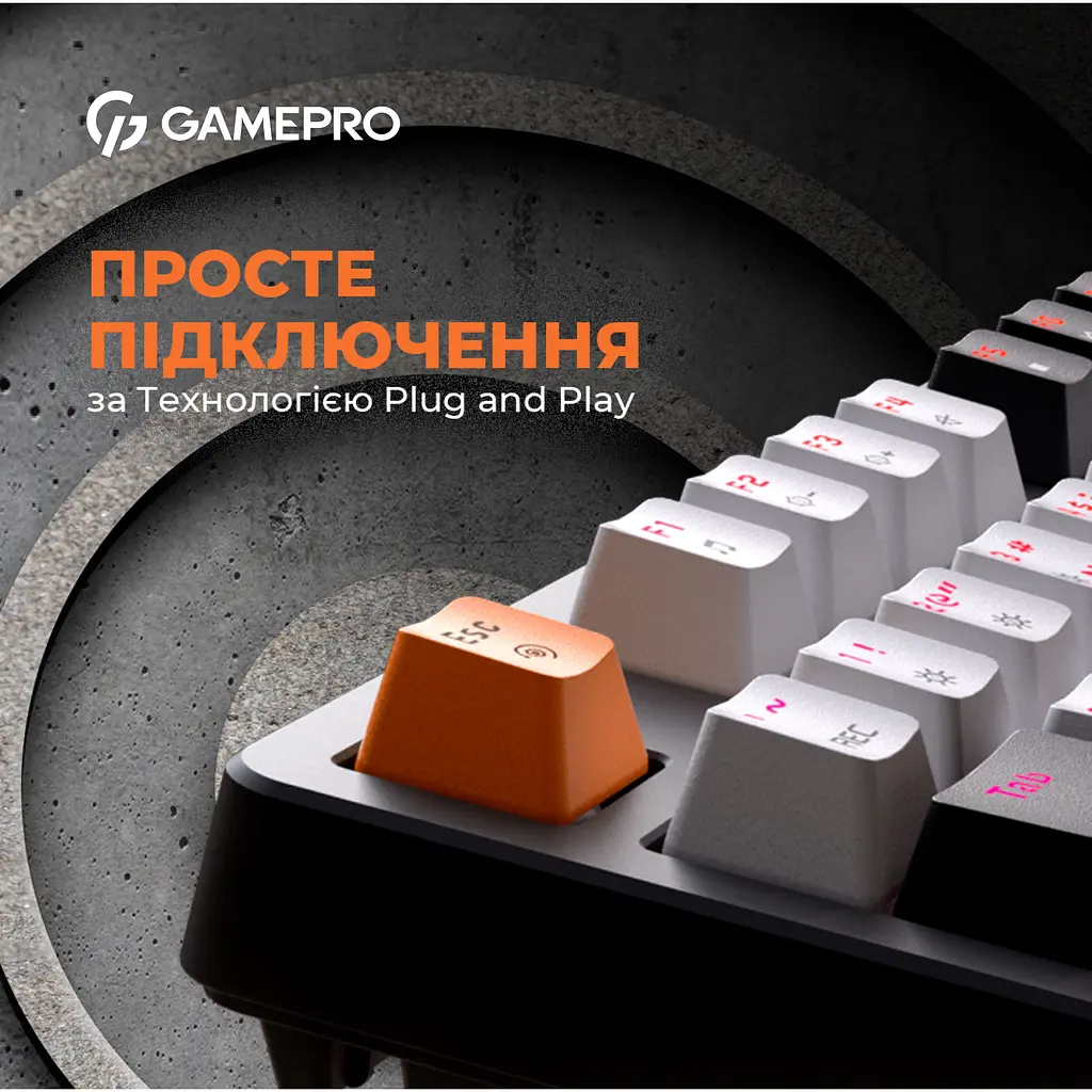 Клавиатура GamePro Red с Hot-Swap RGB Black проводная механическая (MK170B) - фото 12