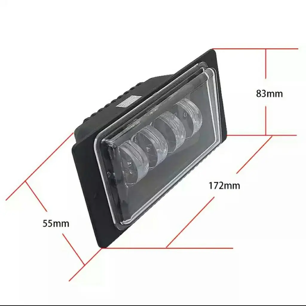 Протитуманні фари LED фари ВАЗ 2110-15 / 40W / Лінзовані чорний відбивач / 174X84X46мм / IP67 / 2 шт. - фото 4