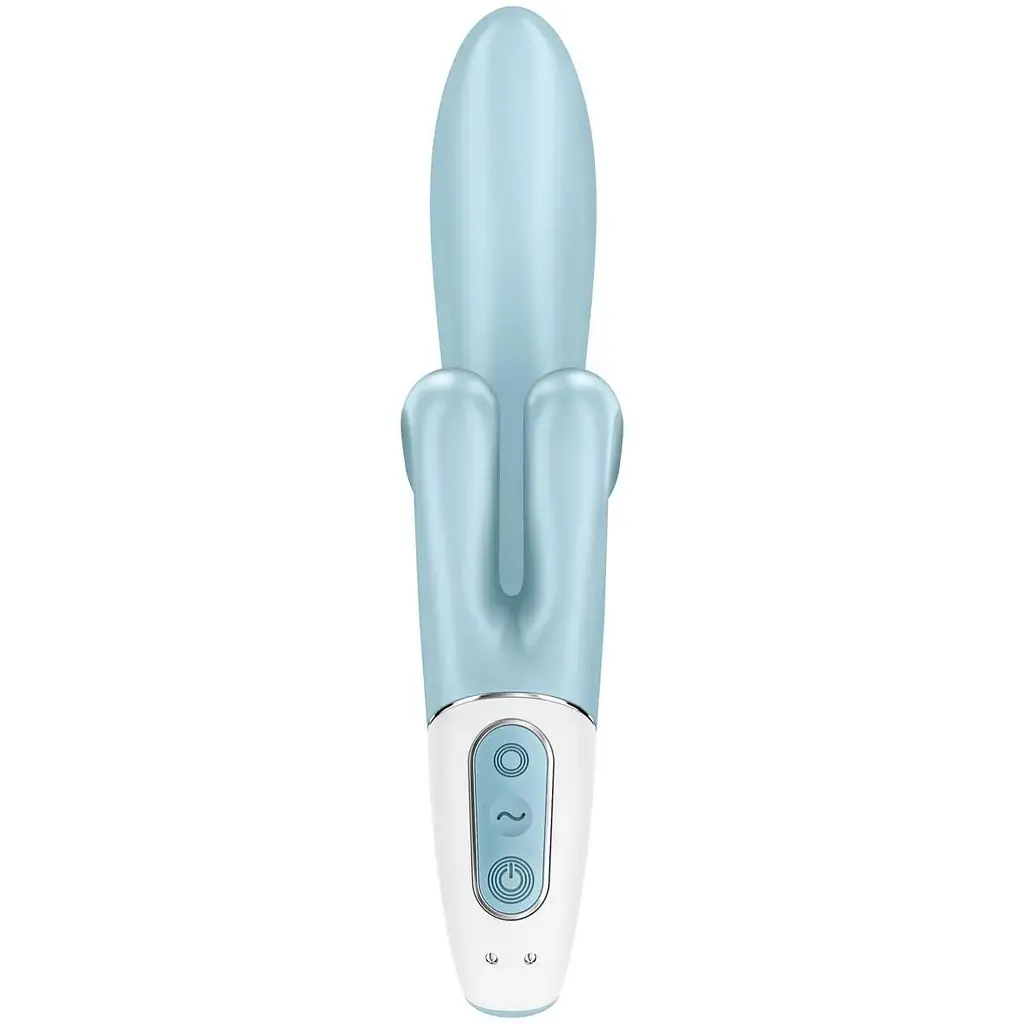 Вібратор-кролик Satisfyer Touch Me Блакитний з подвійним відростком - фото 7