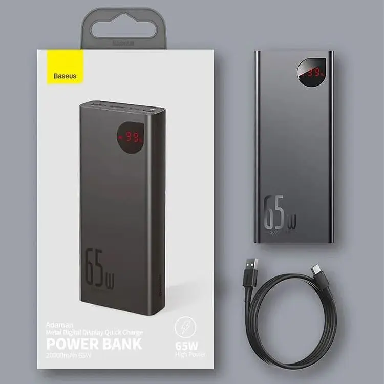 Портативная батарея Baseus Adaman Metal Digital Display 20000 mAh 65W PPIMDA-D01 - фото 3