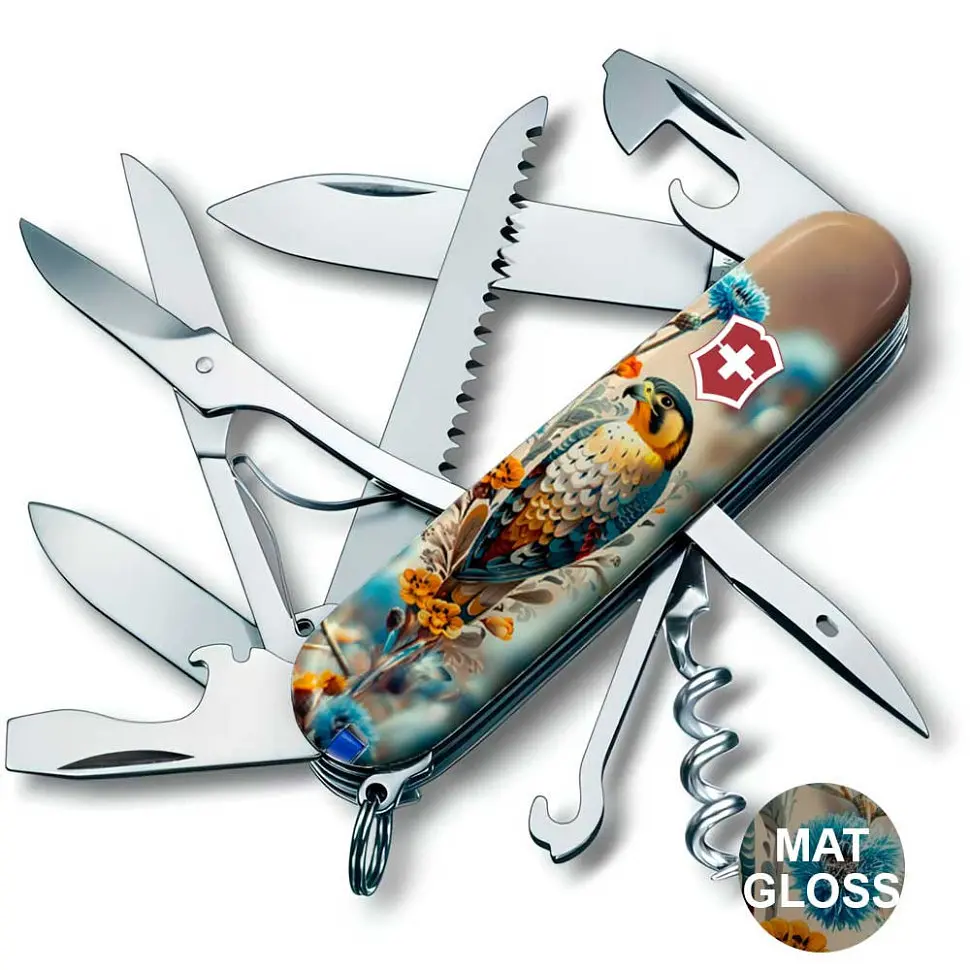 Ніж Victorinox Huntsman Ukraine 91мм,15функ ,Шляхетний Сокіл - фото 2