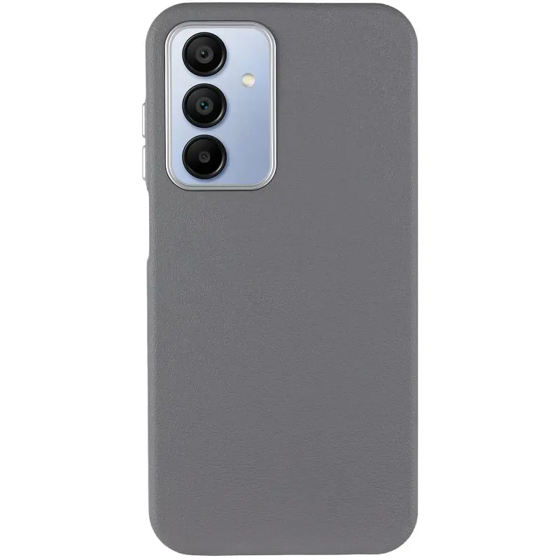 Кожаный чехол Leather Case Metal Buttons для Samsung Galaxy A15 4G/5G / M15 5G Titanium Gray - фото 2