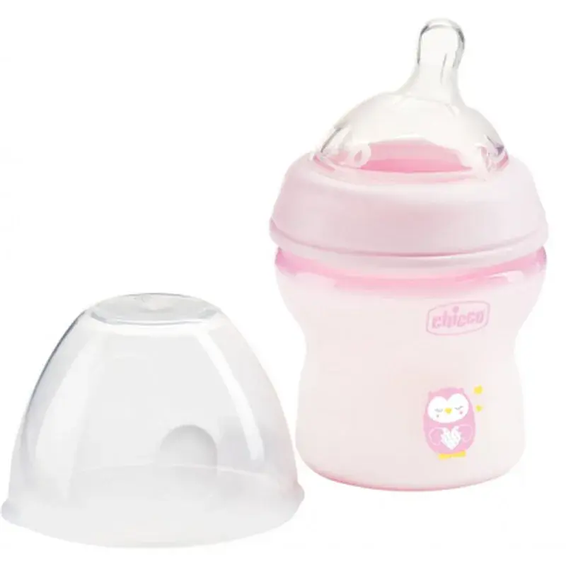Пляшечка для годування Chicco Natural Feeling Color 150 мл +0 міс Рожева (81311.10)