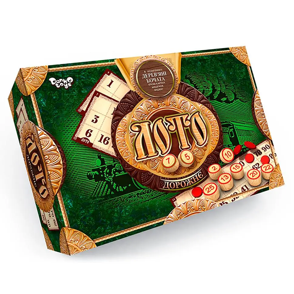 Настільна гра Danko Toys Лото дорожнє Бочата 27х19х8 см від 6 років Коричневий (SR-113-N-939)