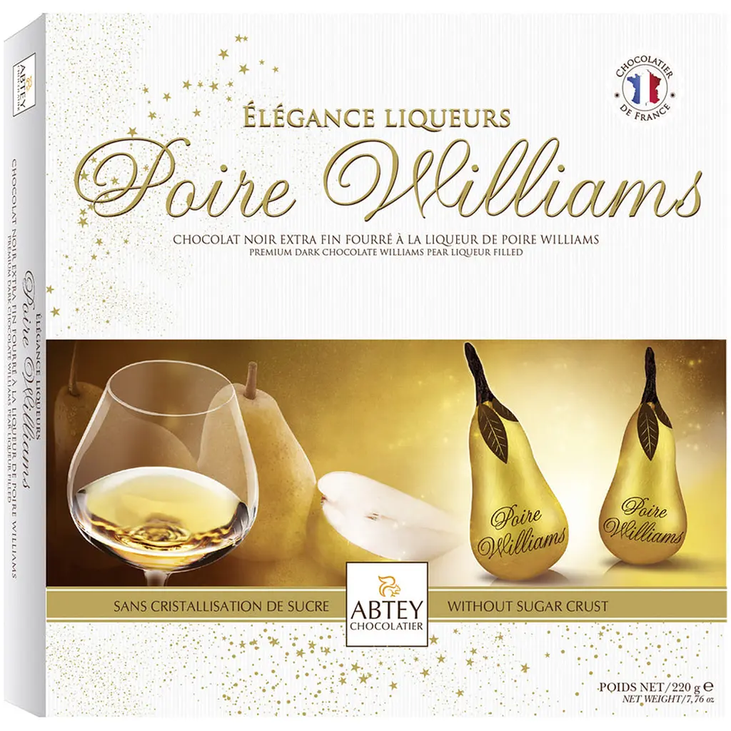 Конфеты Abtey Poire William Elegance Liqueur Chocolate бренди с грушей 220 г (799004) - фото 3