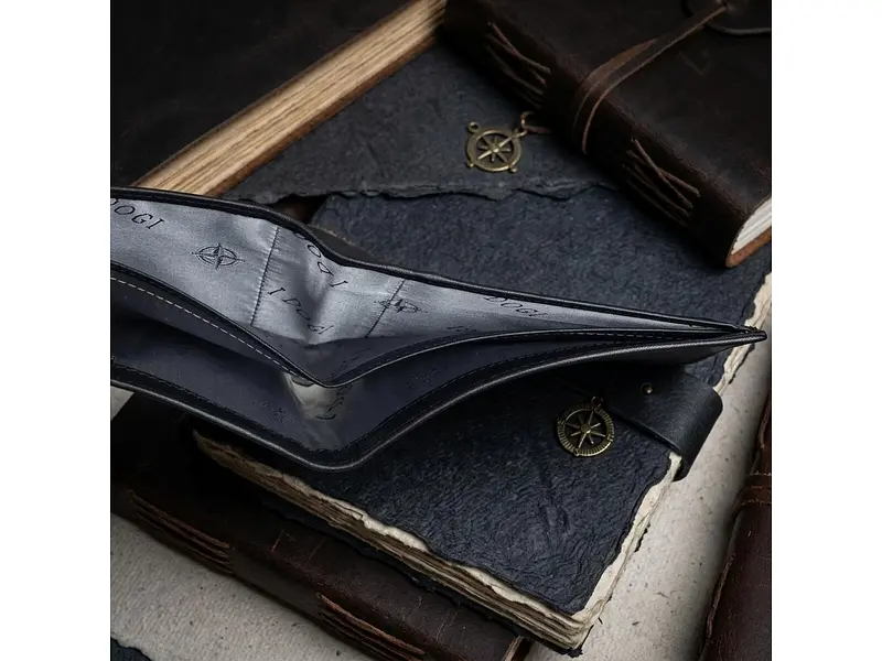 Чоловічий портмоне натуральна шкіра Cortina 5014 nero Чорне 12,5x9,5 см TONY PEROTTI acs0032473 - фото 5