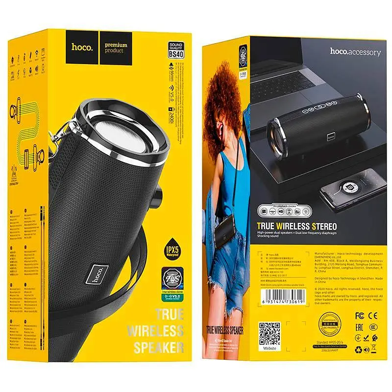 Портативна Bluetooth колонка Hoco BS40 Black - фото 2
