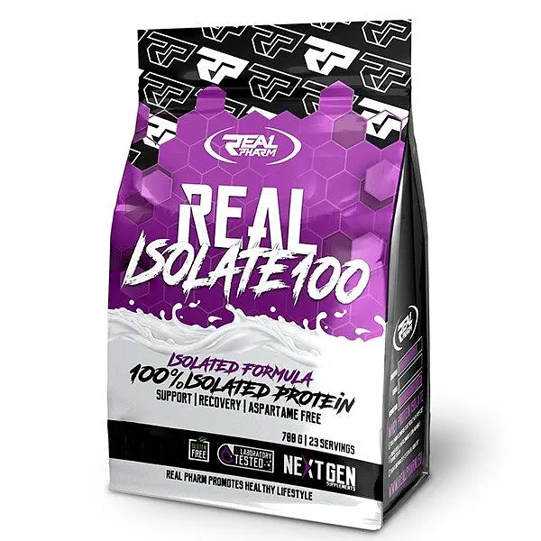 Сироватковий ізолят Real Pharm Real Isolate 100, 700 грам - Полуниця