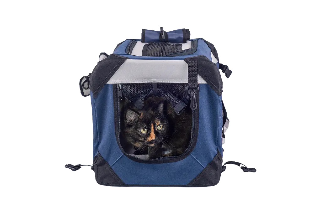 М'яка клітка для собак SenFul Pet Soft Crate з флісовим килимком та чохлом, синьо-сіра - фото 6