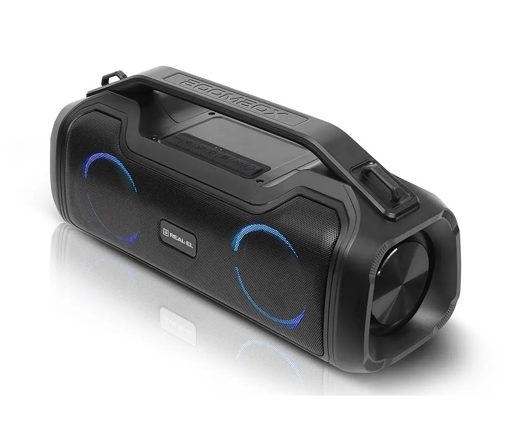 Портативная колонка бумбокс REAL-EL X747 Black - фото 4