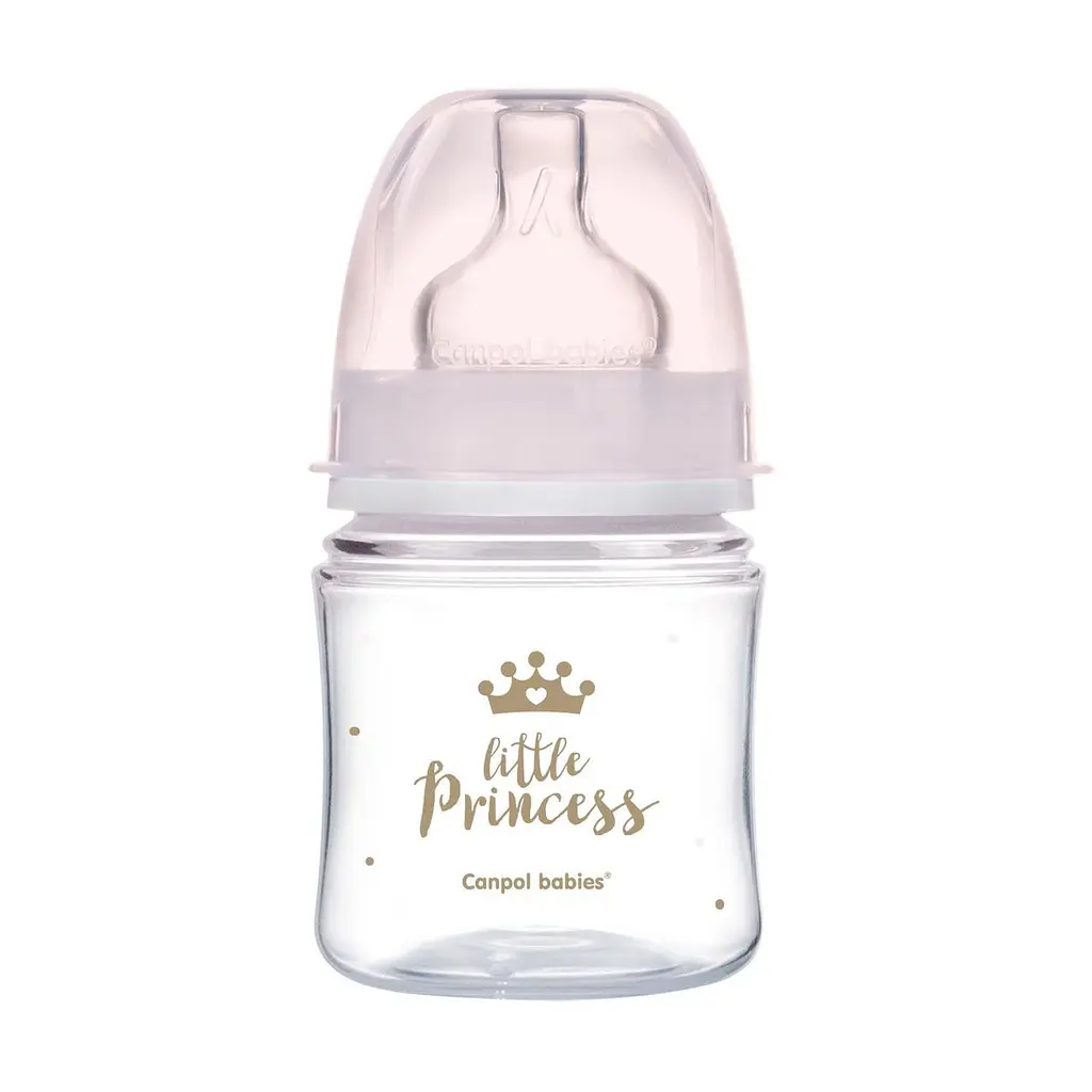 Дитяча пляшечка антиколікова для годування новонароджених 120 мл EasyStart Royal Baby Canpol babies рожевий - фото 3