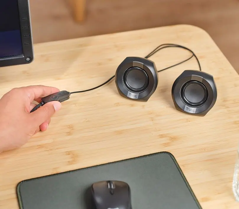 Комп'ютерні колонки Trust Polo Compact Black 2.0, USB/AUX - фото 2