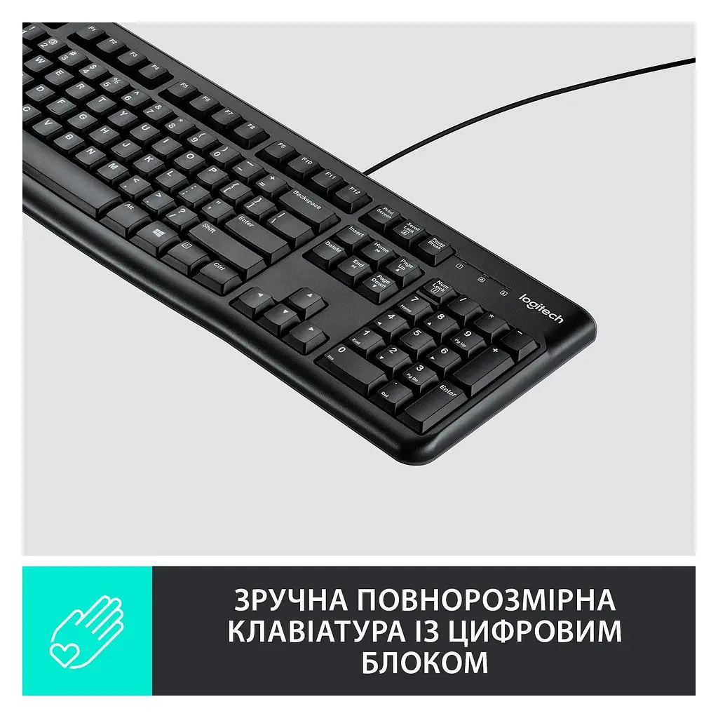 Клавіатура  Logitech Keyboard K120 EOM (920-002643) - фото 3