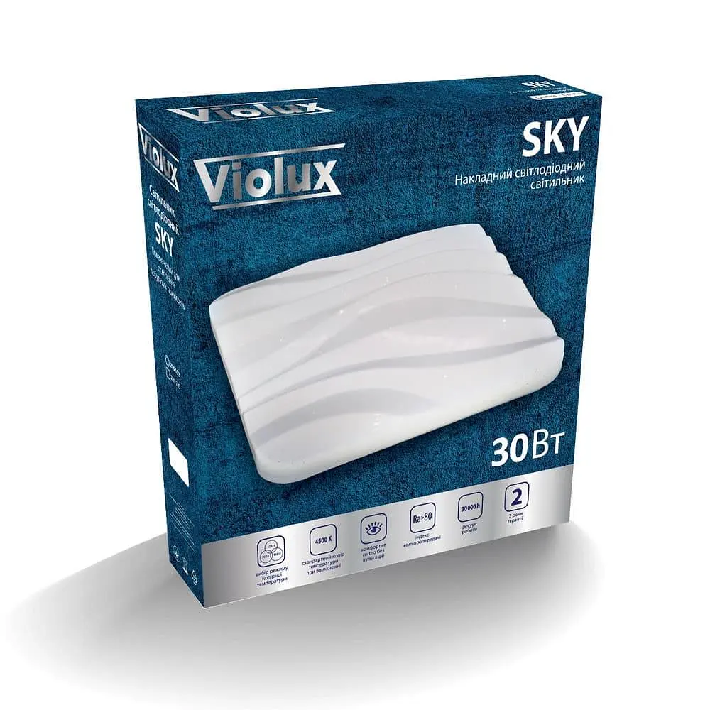 Світильник LED smart SKY 30W 3000-6000K IP20 квадрат Violux ( 210123 ) - фото 10