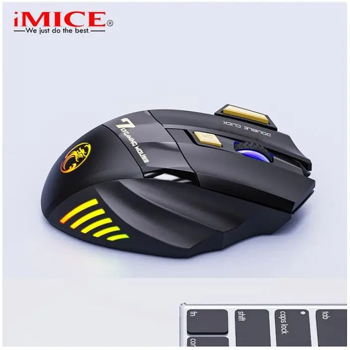 Игровая мышь беспроводная iMICE GWX7 7 кнопок аккумулятор 3200dpi 2.4Ghz Bluetooth - фото 4