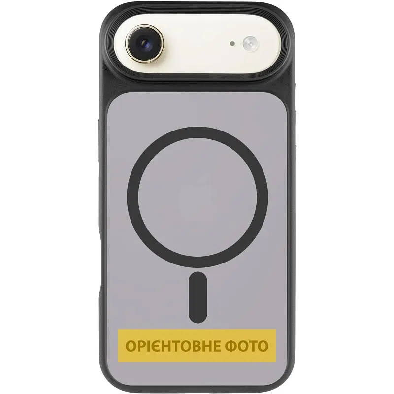 TPU+PC чохол Metal Buttons with MagSafe для Apple iPhone 17 Air (6.5") Чорний / Black - фото 2