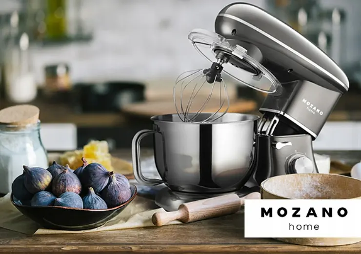 Кухонний комбайн Mozano професійний тістоміс Kitchen Machine 2300 Вт чаша 6,2л Silver - фото 9