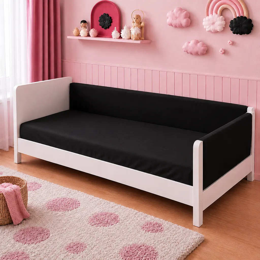 Дитяча постільна білизна MIRSON LITTLE KIDS фланель Black/Pink 110х160см (2200012886373) - фото 7