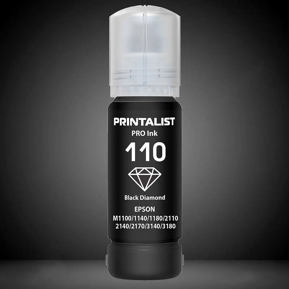 Чорнило PRINTALIST E110 для Epson M1100/M1120 70г Black Pigment пігментне (PL110BP) - фото 6