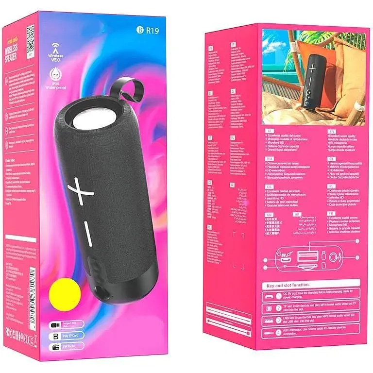 Портативная колонка XPRO BR19 5Вт USB AUX FM Bluetooth черная (ЦУ-00034638) - фото 3