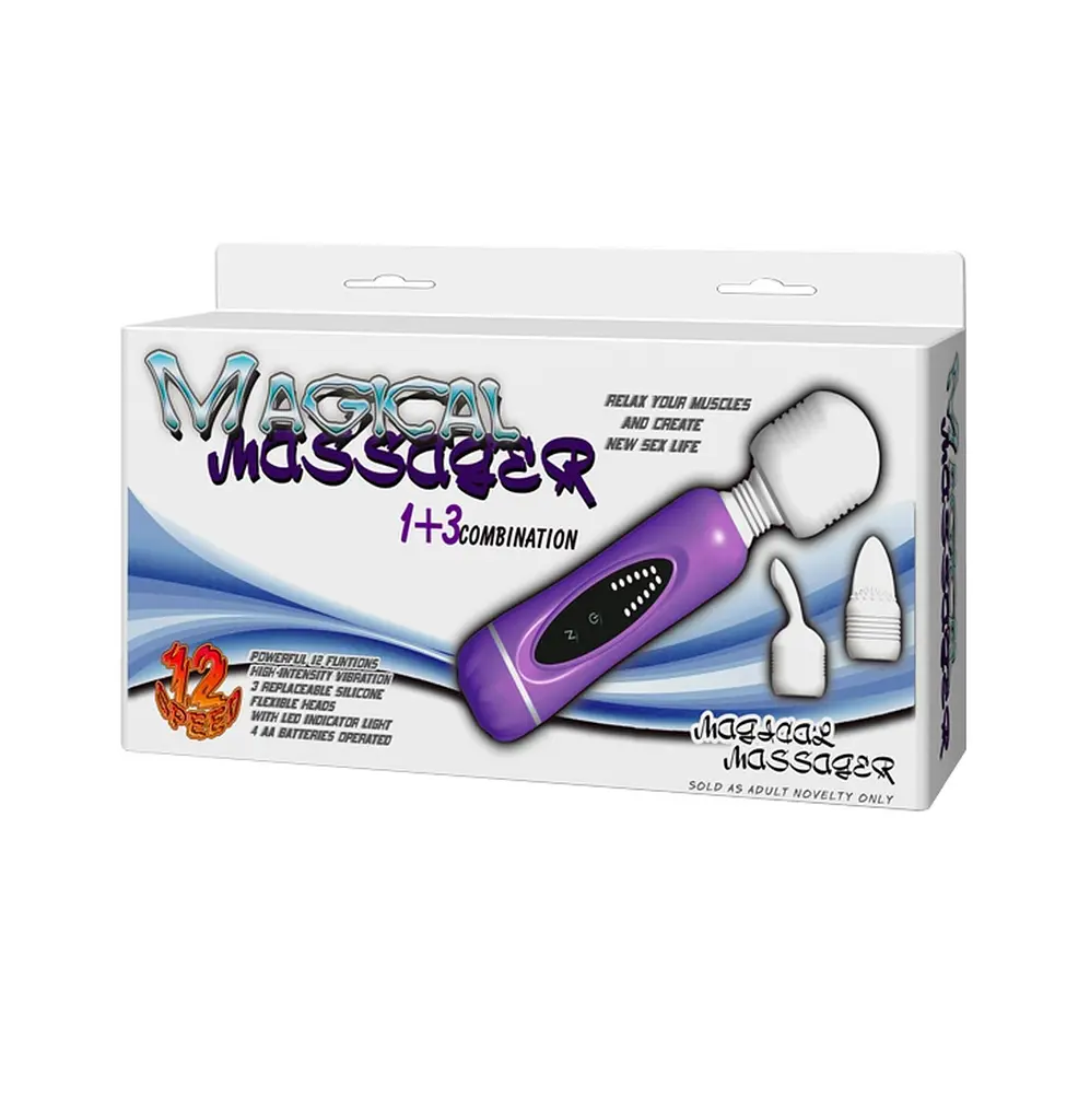 Вібромасажер Baile Magical Massager, 20 см (фіолетовий) - фото 10
