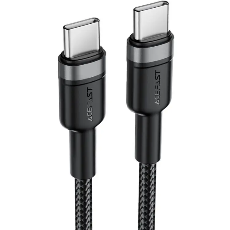 Кабель USB 2.0 Type-C M-M, 1.2 м, 60W aluminum alloy Чорний, C22-03 Acefast