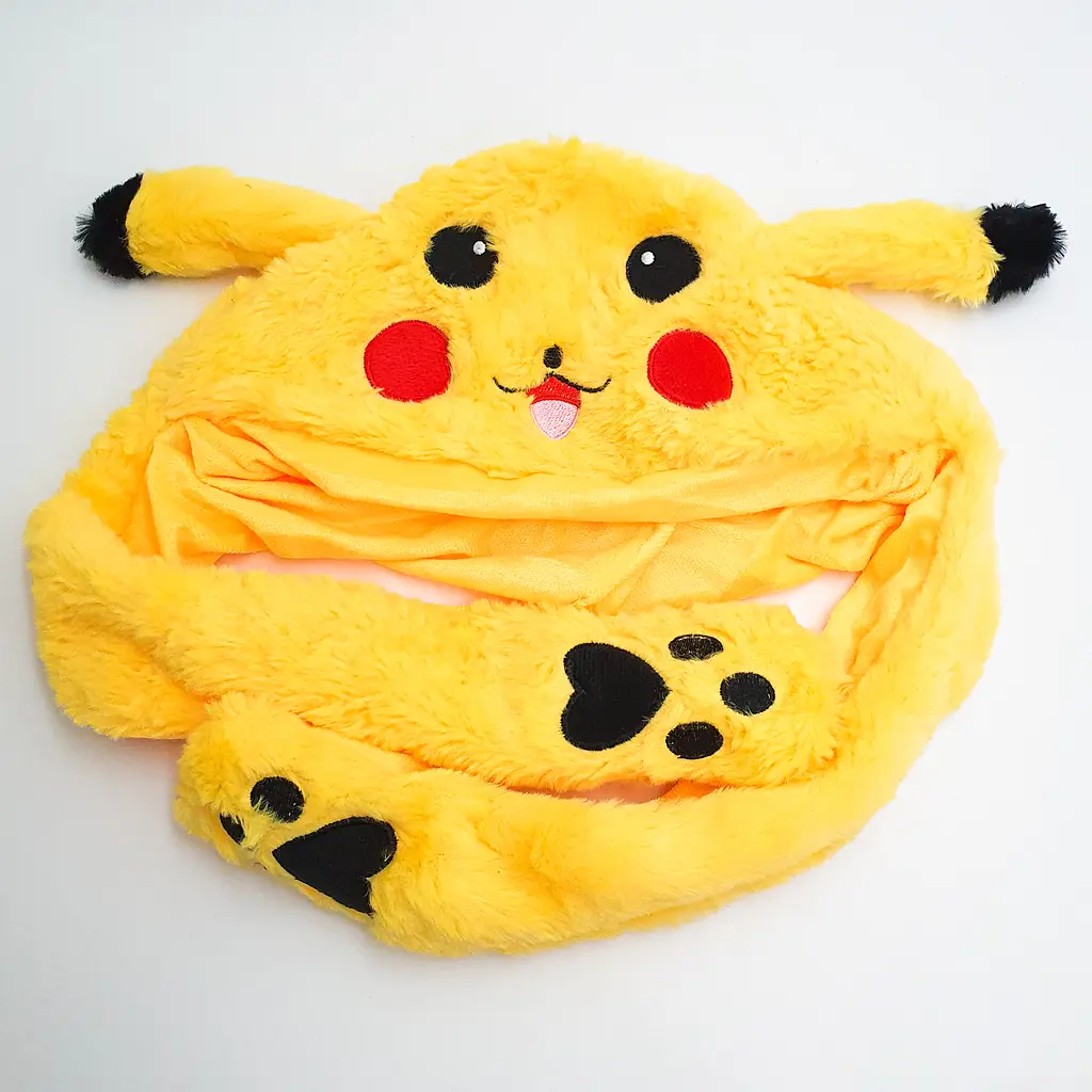 Шапка світиться з кігурумі, що рухаються вухами Kigurumi Пікачу UKC жовтий - фото 4