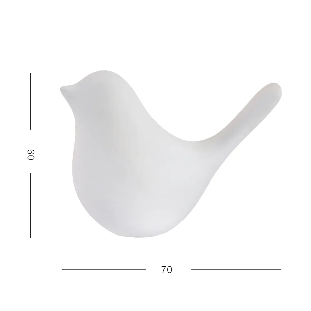 Декоративная статуэтка MBM My Home Птичка белая (DH-ST-30 S WHITE) - фото 2