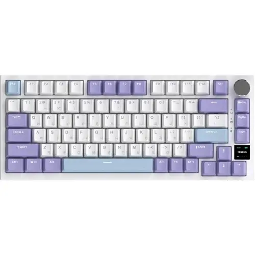 Клавіатура бездротова AK820 Pro, Violet/Purple, Bluetooth / USB 2.4GHz / Type-C, механічна (пе Ajazz teh0028308 - фото 2