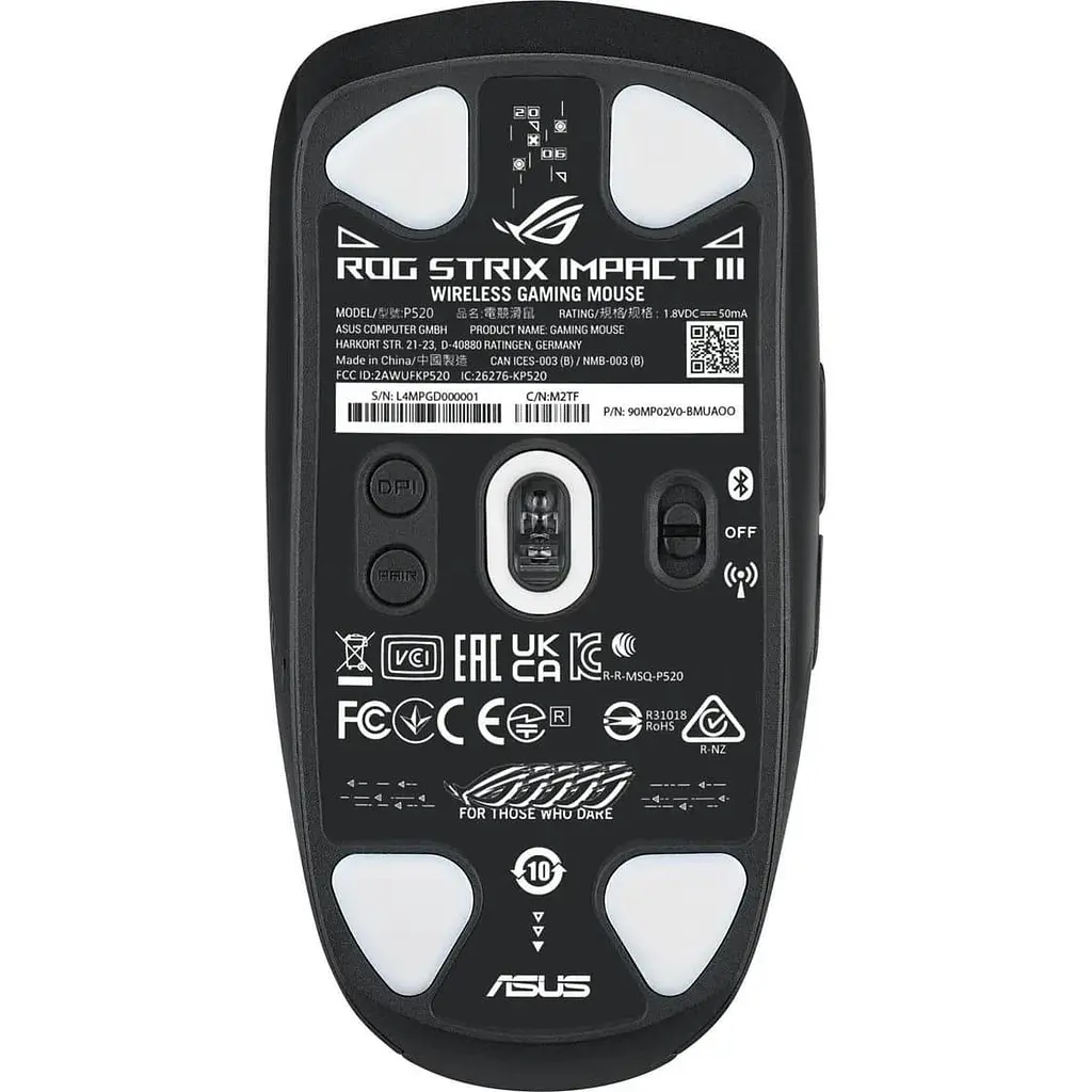 Беспроводная мышь ASUS ROG Strix Impact III Wireless Black (90MP03D0-BMUA00) - фото 6