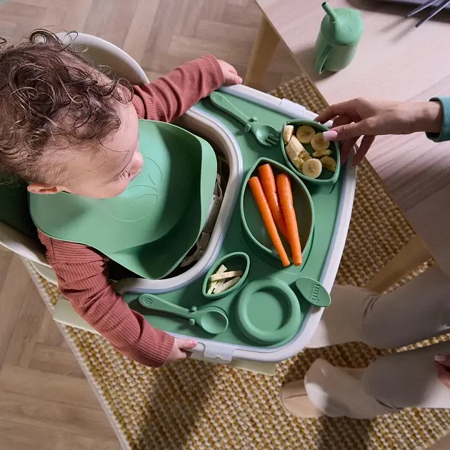 Дитячий набір посуду Tutti Bambini Nova для стільчика зелений (611025/BA) - фото 5