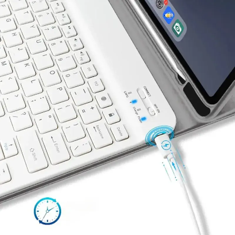 Чохол до планшета BeCover with keyboard Apple iPad Mini 7 2024 Gray (712994) - фото 5