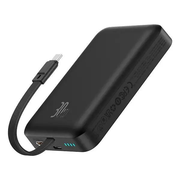 Універсальна мобільна батарея Baseus Magnetic Mini 10000mAh, 30W Black (P1002210B113-00) - фото 2